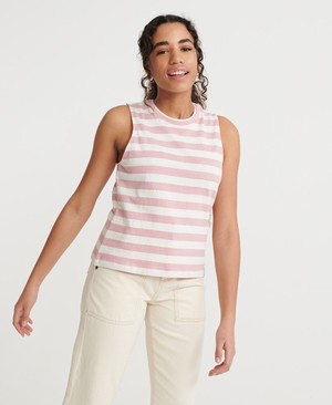 Superdry Summer Stripe Női Mellény Rózsaszín | FIRZC8905